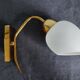 Wall lamp in brass and vintage opaline