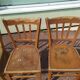 Set of 4 wooden chair bistrot farm