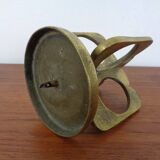 Brutalist Bronze Candle Holder, 1960s