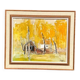 Original Swedish Oil on Canvas – "Houses and Trees in Autumn" by Pia H. Campbell