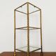 Gilded Italian Hollywood Regency Metal Shelf by Hans Kögl