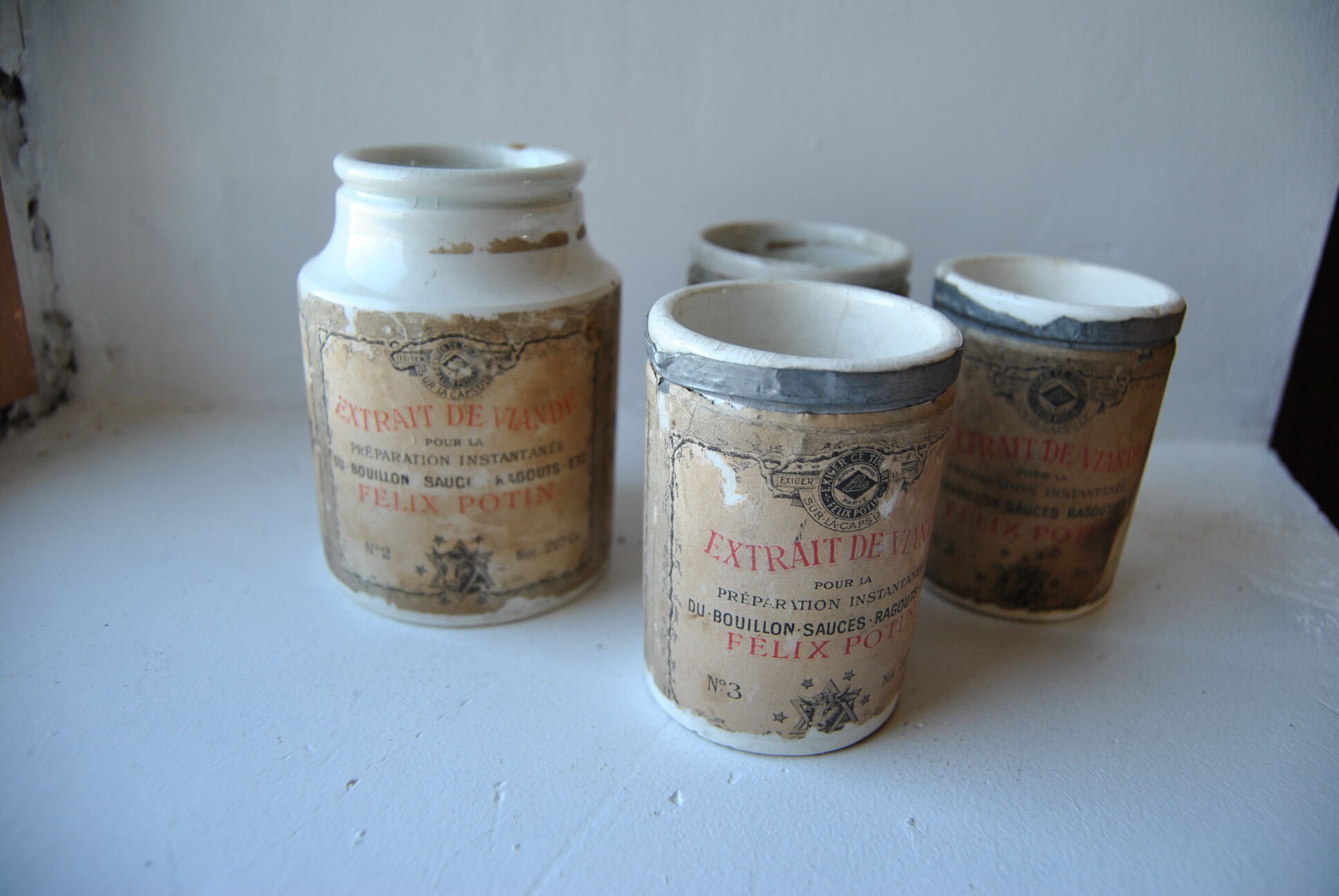 Lot of ceramic pots Felix Potin