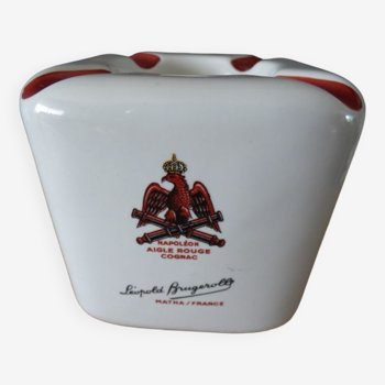 Cendrier vintage des années 50 en porcelaine de Leopold Brugerolle Cognac Napoléon