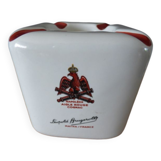 Vintage ashtray of the 50s in porcelain by Leopold Brugerolle Cognac Napoleon