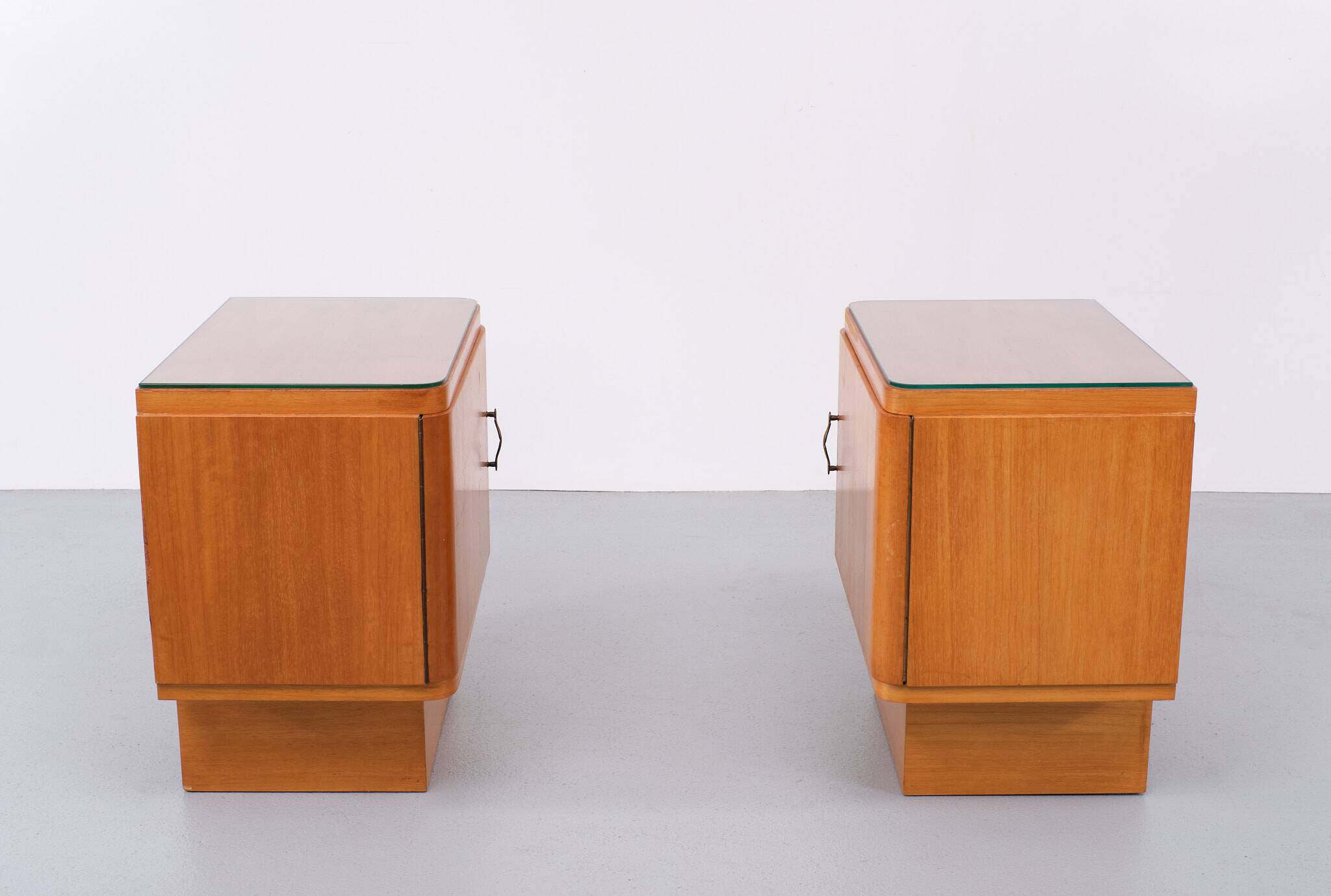 Art deco night stands satinwood holland 1930s