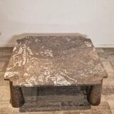 Set of 2 marble coffee tables by Angelo Mangiarotti, 1975