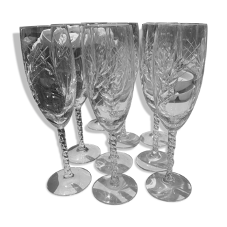 Flûtes champagne cristal