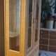 Rattan glass cabinet