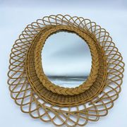 Rattan mirror