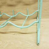 Metal aqua green bottle rack