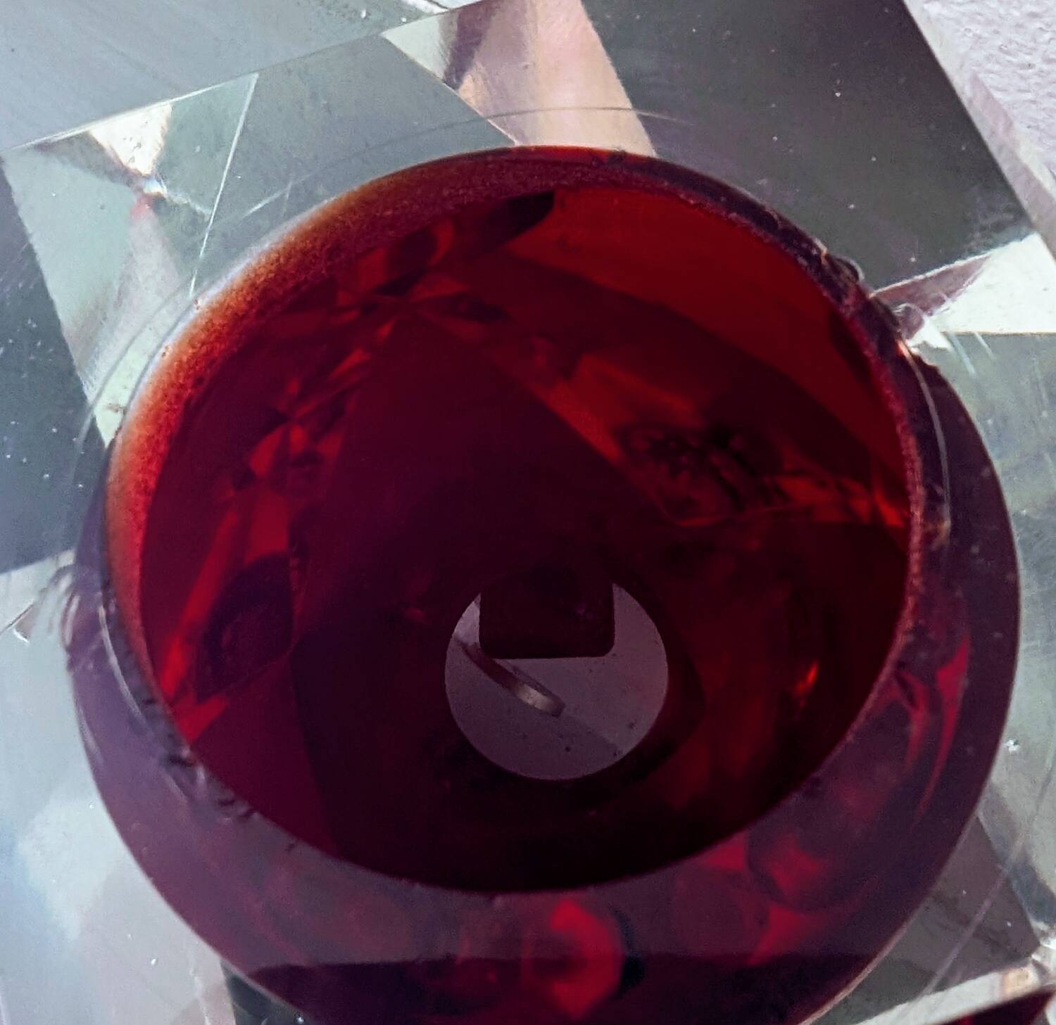 Murano Sommerso Block Candle Holder Design 60/70 Visible Label