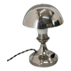 1930s Art Deco Nickel-Plated Petite Table Lamp with Adjustable Dome Shade
