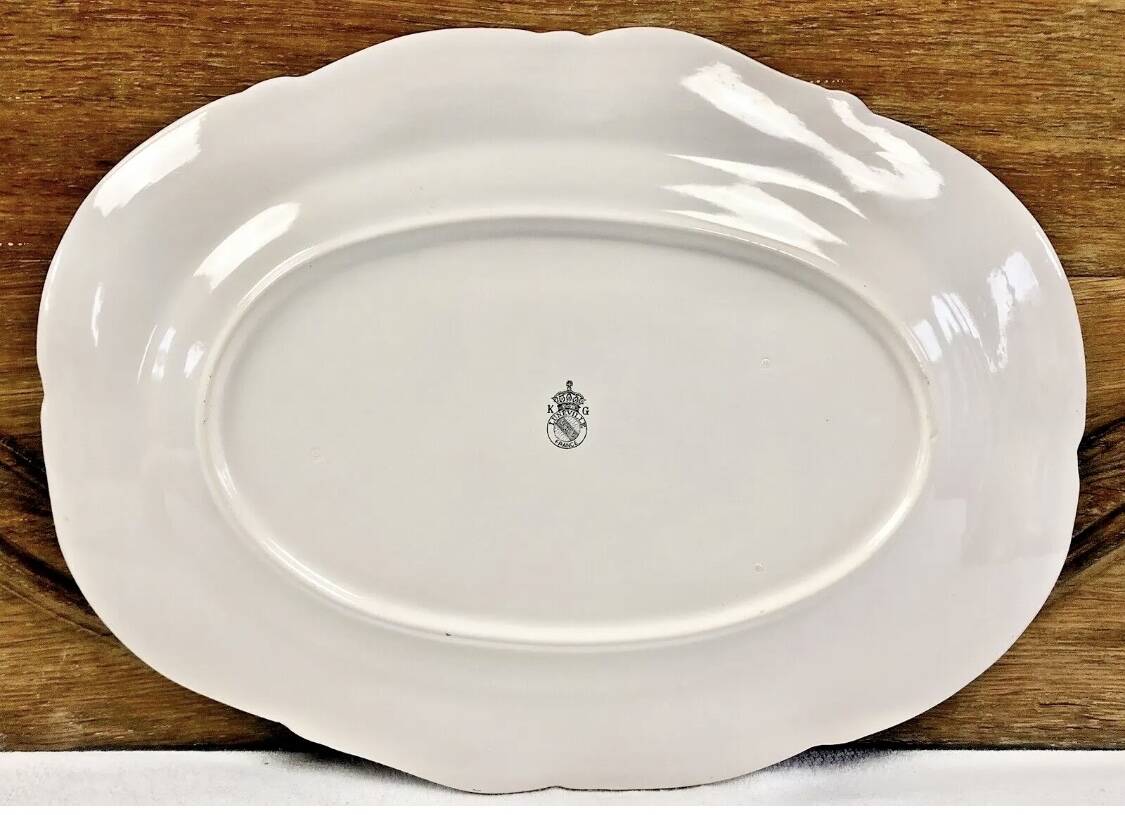 Large earthenware dish from Lunéville street lamp model