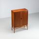 Danish high cabinet in teak with tambour doors Denmark 1960