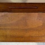 Folding wood and metal school desk