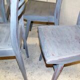 Lot of 4 Chair 1950 luterma painted
