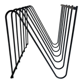 Magazine holder Z design 1970 black