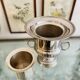 Silver-plated metal champagne bucket ice bucket