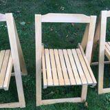 Series of 4 folding chairs