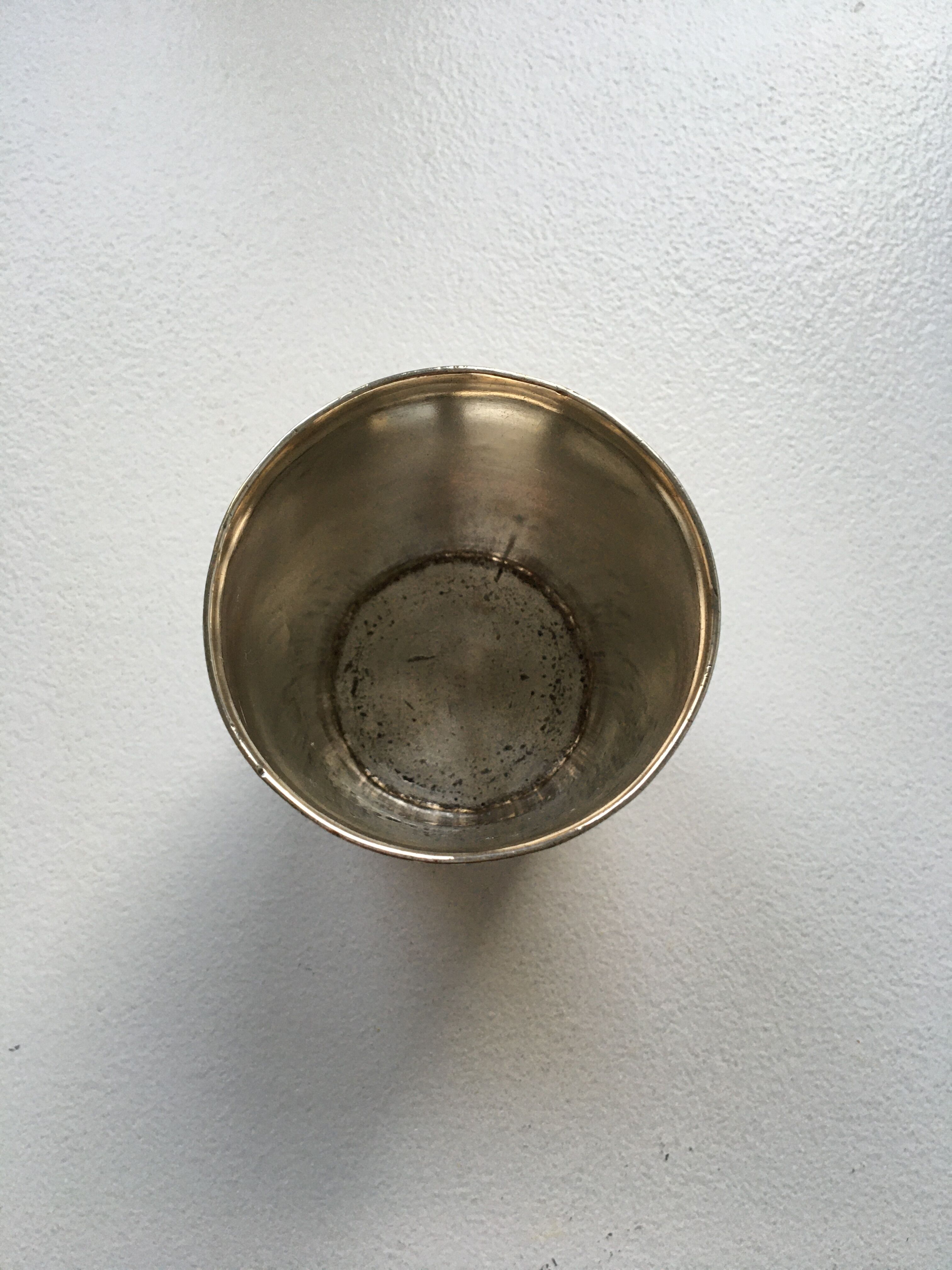 Silver metal cup