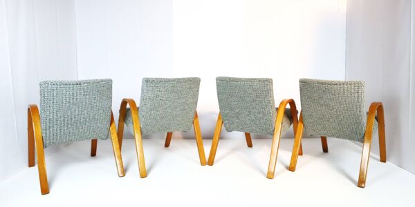 4 Fauteuils Steiner 1950