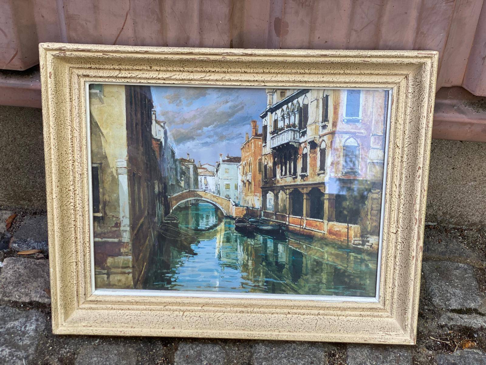 Oil painting on canvas A. Mariani Venice 1960