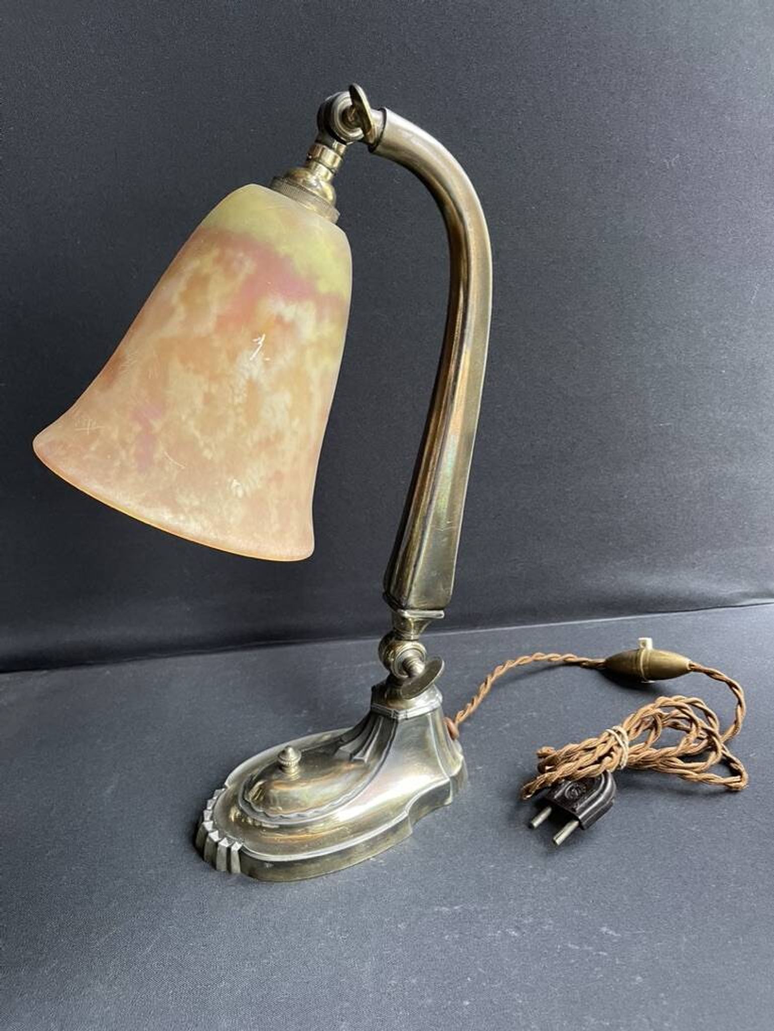 Lampe de bureau – Daum Croix de Lorraine Nancy