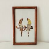 Set of 3 paintings featuring butterfly wing compositions.