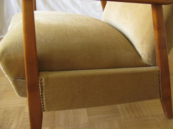 Fauteuil bergere scandinave  Relax wingback chair années 50 60 scandinave