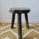 Vintage brutalist Bourguignon tripod stool