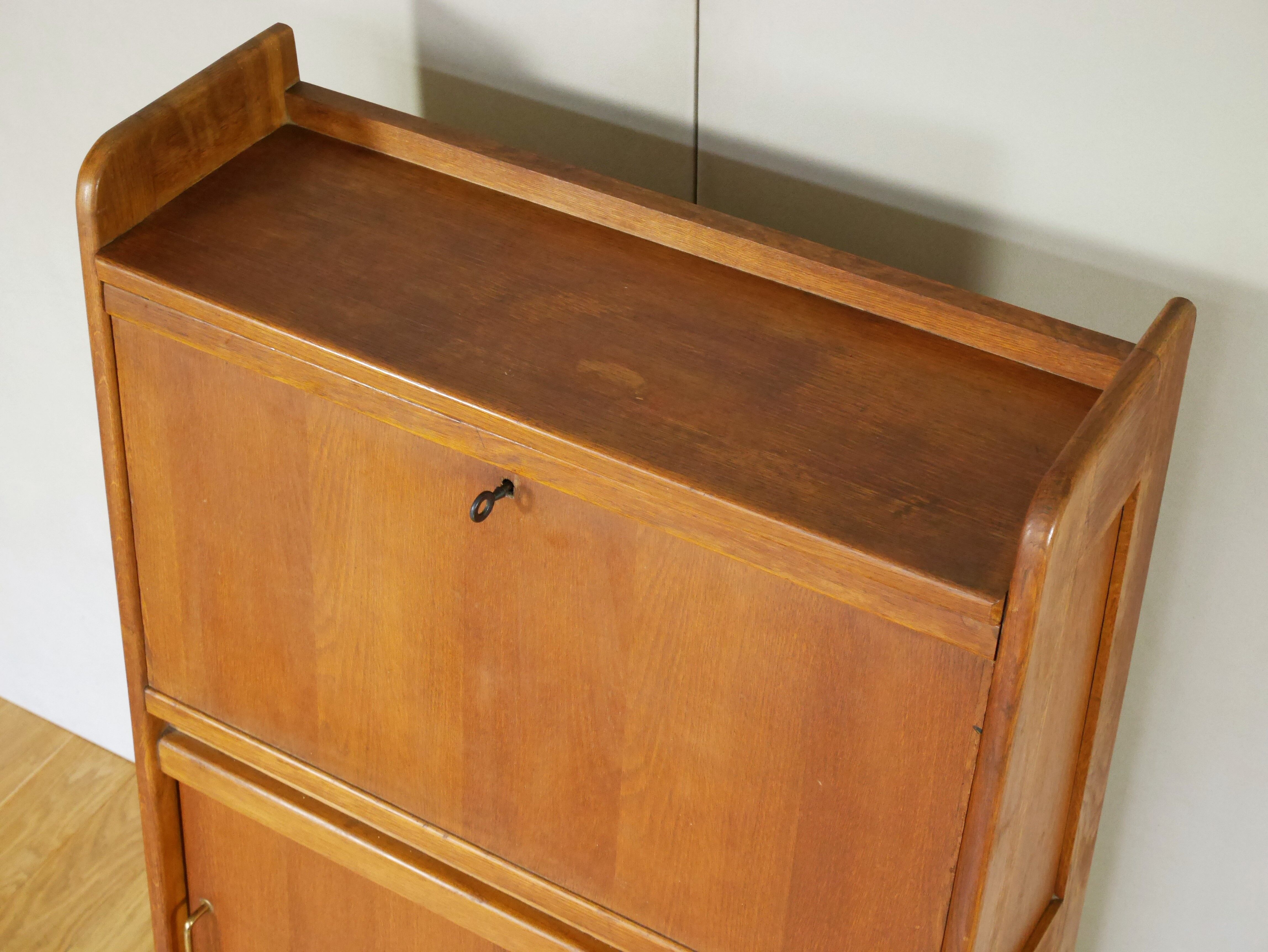 50s oak secretary