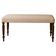 Mid-Century Neoclassical Louis XVI Style Bench with Cream Upholstery and Fluted