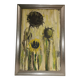 Painting / Oil Modern art, Contemporary signed C. HALFON 98. Sunflowers