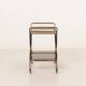 Italian mid century brass bar cart, serving trolley, 1960s