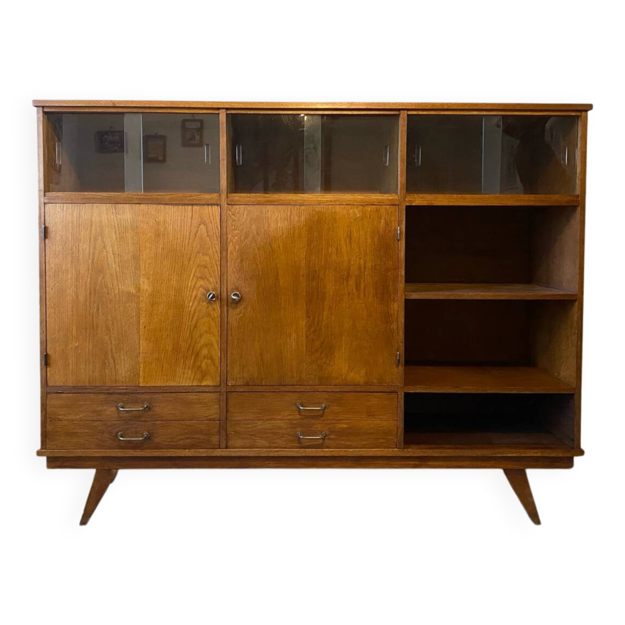 High oak sideboard, 1960s