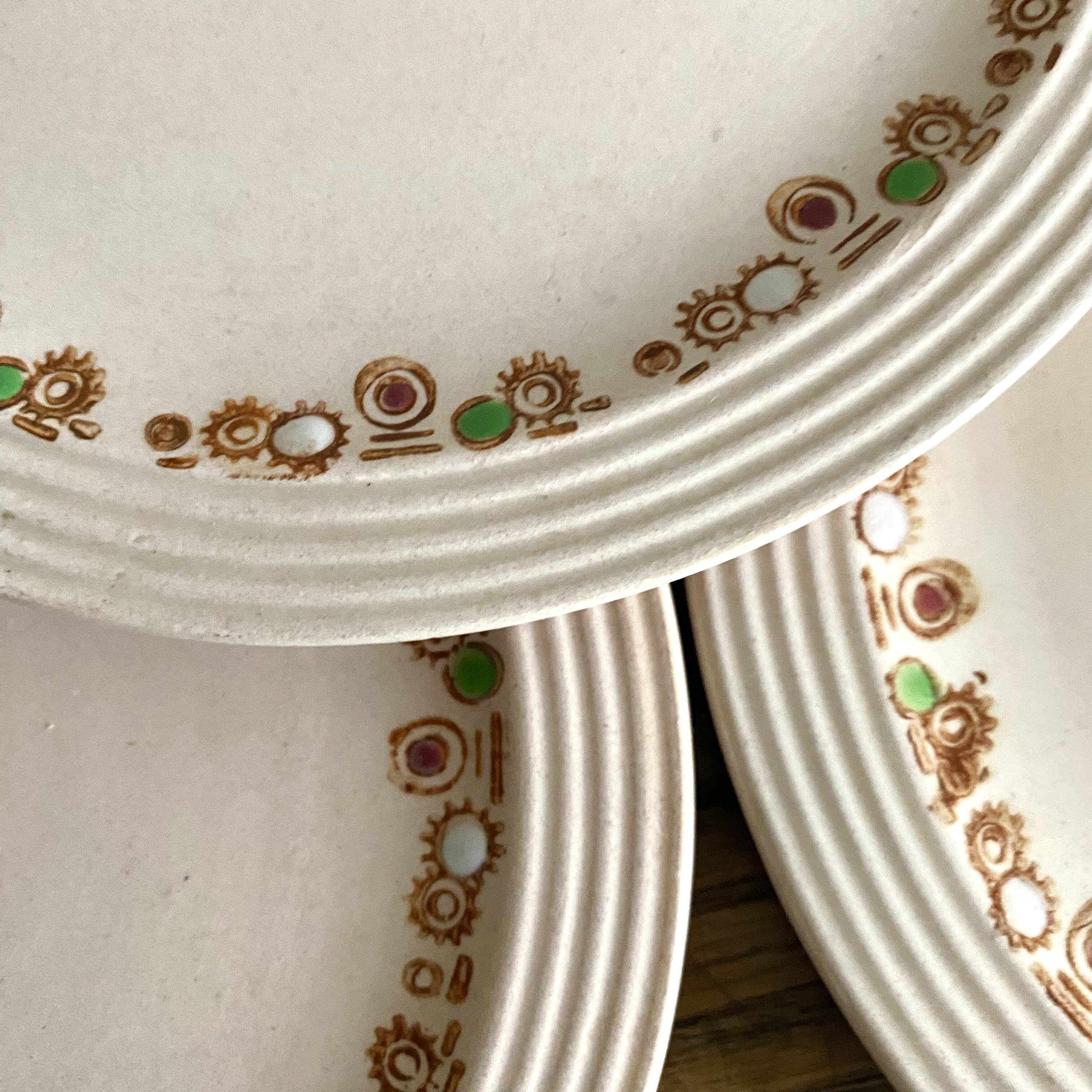Longwy Art Deco Betty dessert plates