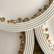 Dessert plates Longwy Art Deco model Betty