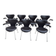 Chaises 3207 -Arne Jacobsen pour Fritz Hansen-Danemark