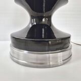 Vintage 1960 lamp in ceramic & silver aluminium