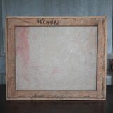 Painting signed Béchon-Sauzeau, oil on canvas, scene of characters.