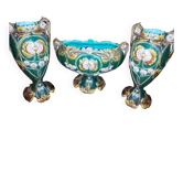 Garniture de cheminée en barbotine