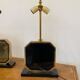 Pair of brass and gold-plated lamps by George Mathias, 1970
