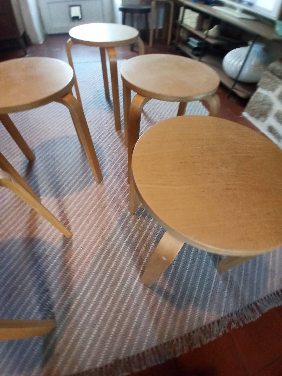 5 Frosta stools, vintage Ikea