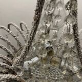 Vintage Italian Crystal Beaded Light Pendant 1960’s