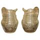 Vintage pair of cut glass Art Deco decanters circa 1930.