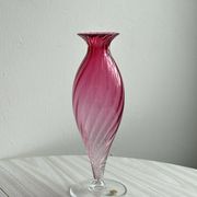 Crystal vase, Pink vase from Cristallerie du Val Saint Lambert.