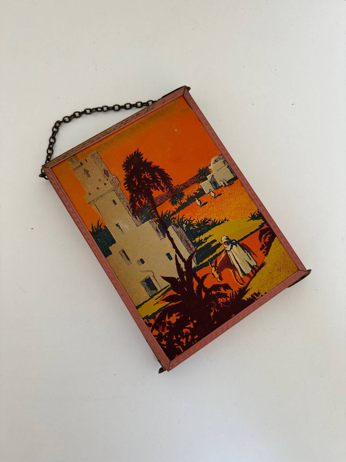 Orientalist triptych barber mirror 1920