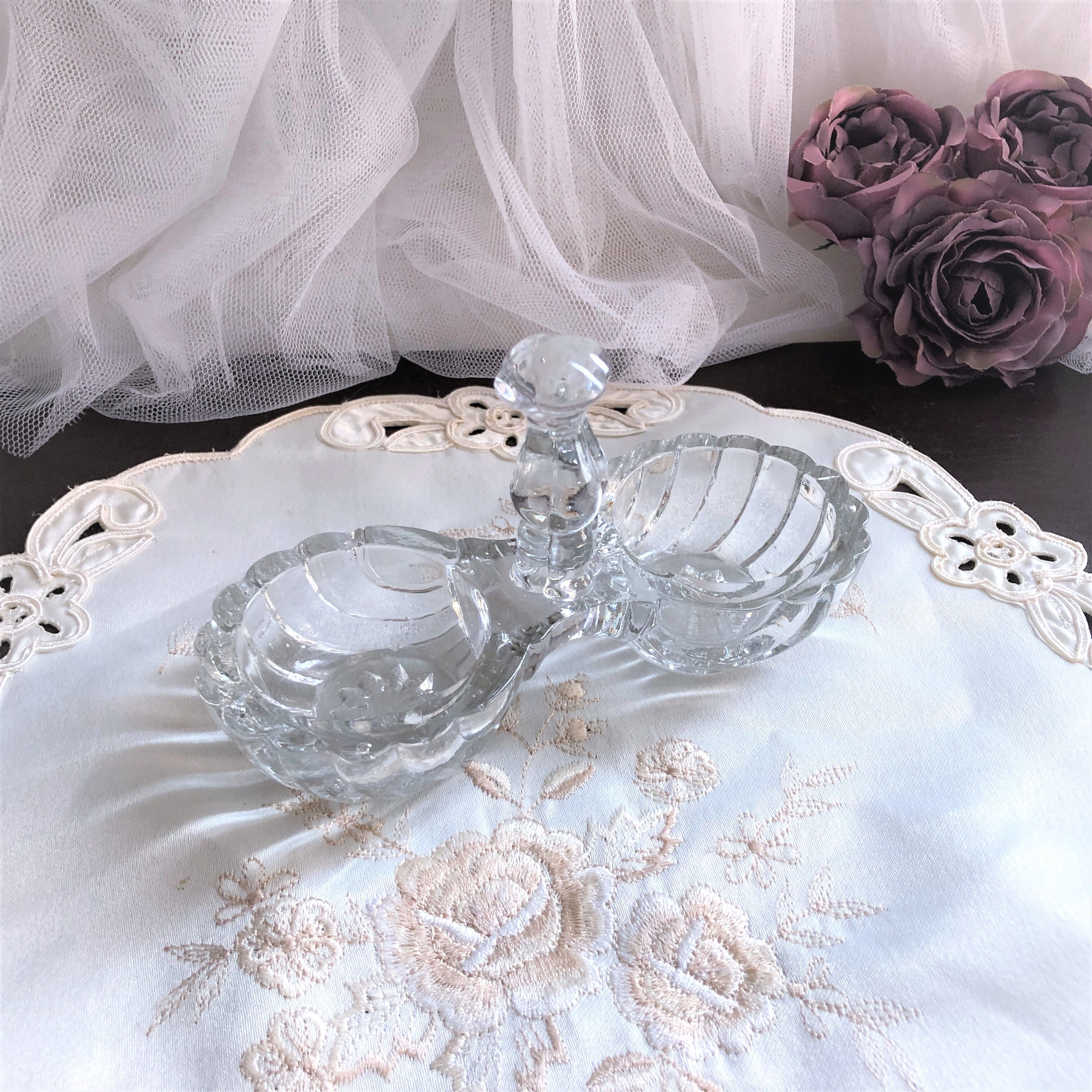 Saleron molded glass 2 compartments