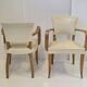 Paire de fauteuils bridge 1950 vintage
