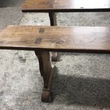 2 solid oak farm benches